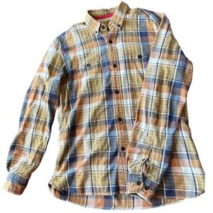 Stapleford Mens Plaid Workwear Button Down Shirt Small Outdoor Western Rodeo
